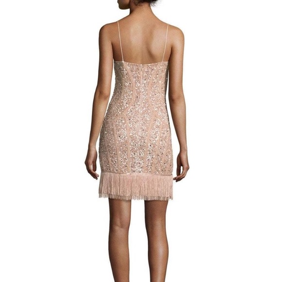 Aidan Mattox beaded with fringes short dress - Picture 3 of 6